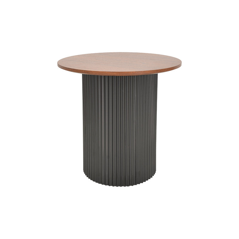 Tραπέζια σαλονιού Dovel pakoworld mdf σετ 2τεμ. καρυδι-μαύρο μεταλλο