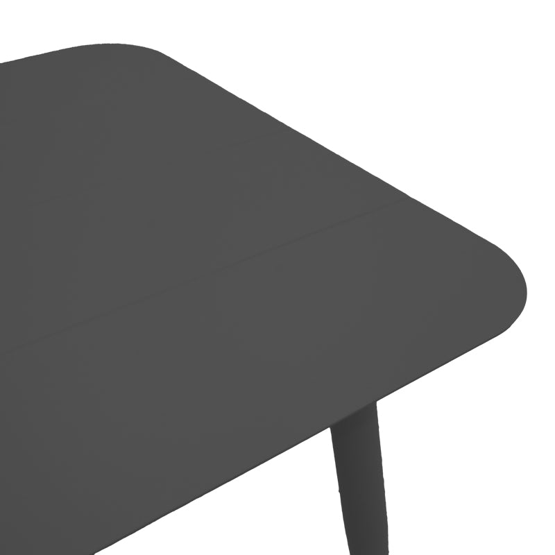 Τραπέζι Vista pakoworld αλουμίνιο σε μαύρη απόχρωση 80x80x72εκ
