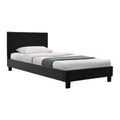 Κρεβάτι Nevil pakoworld 100x200 PU χρώμα μαύρο ματ