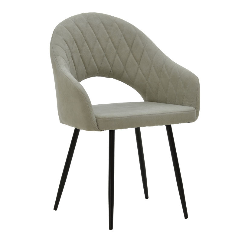 Πολυθρόνα Macie 4Life ύφασμα antique γκρι-μαύρο 58x50x85εκ