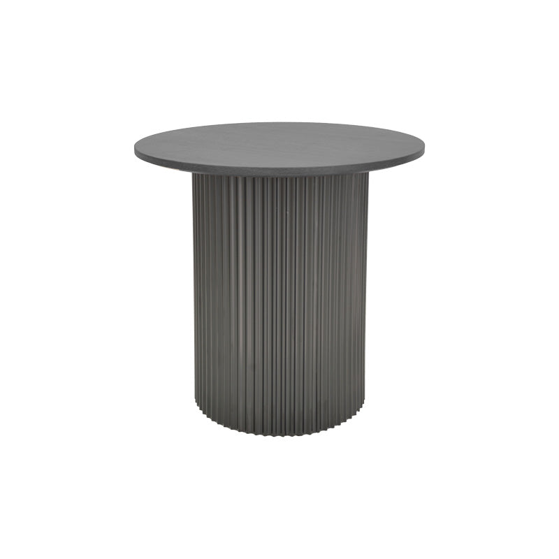 Βοηθητικό τραπέζι Dovel pakoworld mdf-μέταλλο σε μαύρη απόχρωση Φ50x50εκ