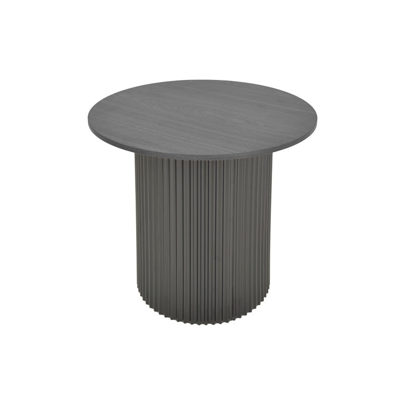 Βοηθητικό τραπέζι Dovel pakoworld mdf-μέταλλο σε μαύρη απόχρωση Φ50x50εκ