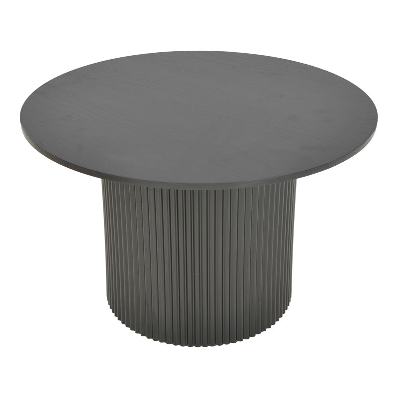 Τραπέζι Karulo pakoworld mdf σε μαύρη απόχρωση Φ120x76εκ