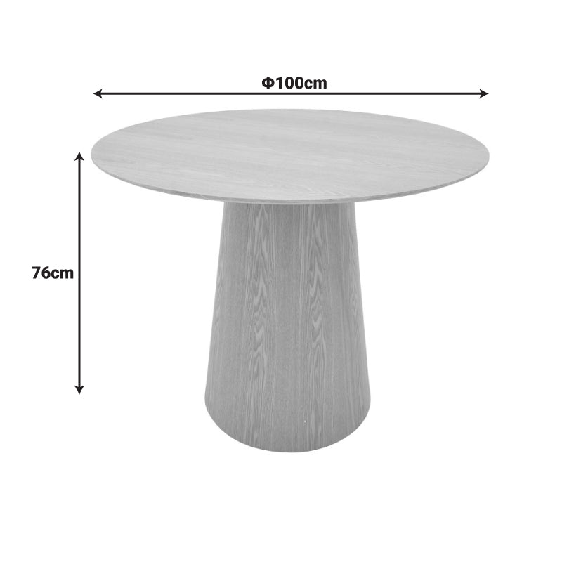 Tραπέζι Donda pakoworld mdf sonoma Φ100x76εκ