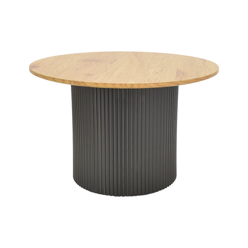 Tραπέζια σαλονιού Dovel pakoworld mdf σετ 2τεμ. sonoma-μαύρο μεταλλο