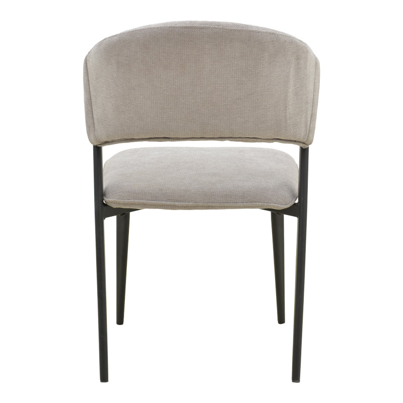Καρέκλα Dolez pakoworld γκρι ύφασμα-πόδι μαύρο μέταλλο 49x58.5x82εκ