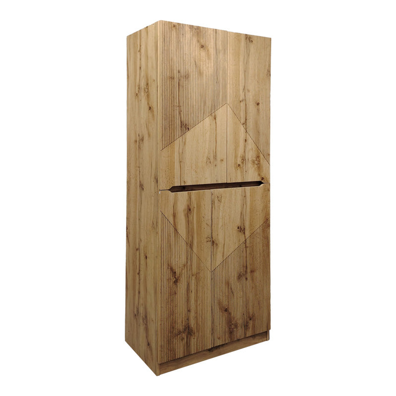 Παπουτσοθήκη-ντουλάπι Kebell pakoworld σε oak απόχρωση 71x41.5x180.4εκ