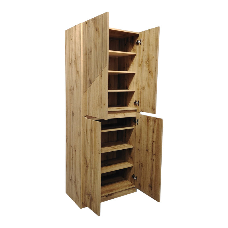 Παπουτσοθήκη-ντουλάπι Kebell pakoworld σε oak απόχρωση 71x41.5x180.4εκ