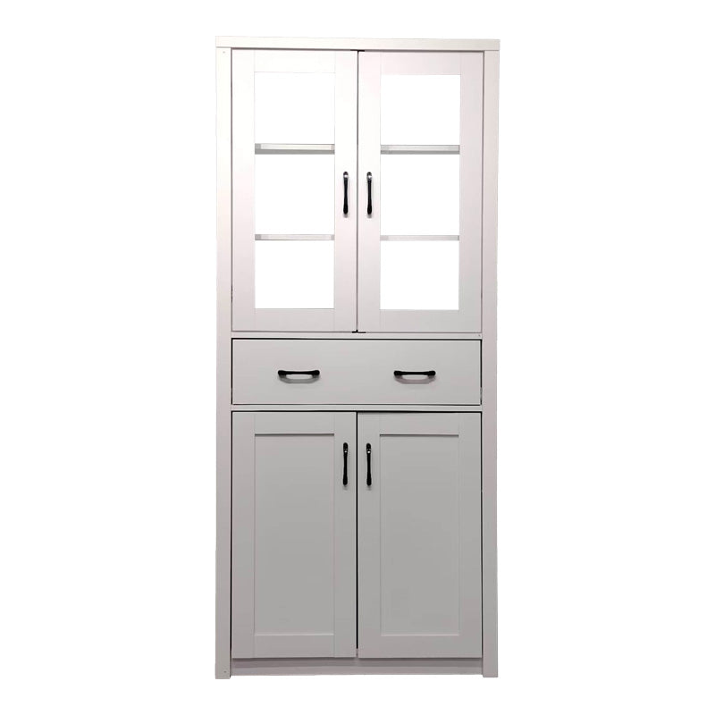 Βιτρίνα-ντουλάπα Nisso pakoworld σε λευκή απόχρωση 80x40x183.5εκ
