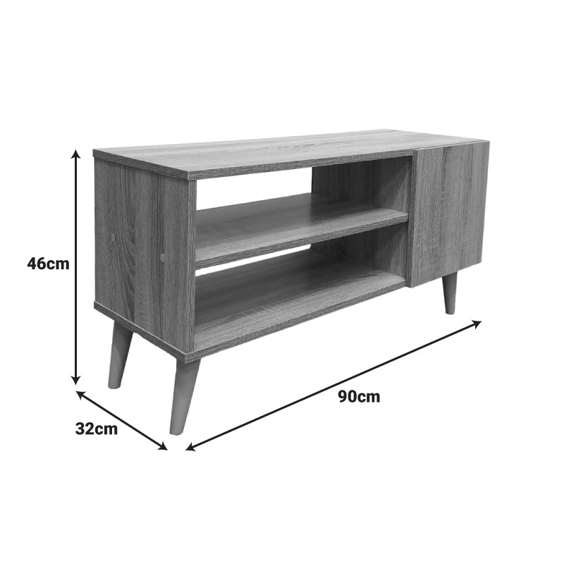 Έπιπλο τηλεόρασης Orianne pakoworld σε sonoma απόχρωση 90x32x46εκ