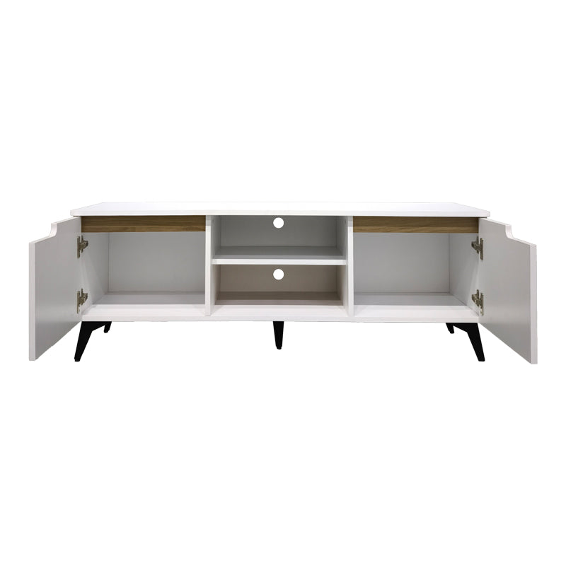 Έπιπλο τηλεόρασης Kemvio pakoworld  sonoma-λευκό 150x38x44εκ