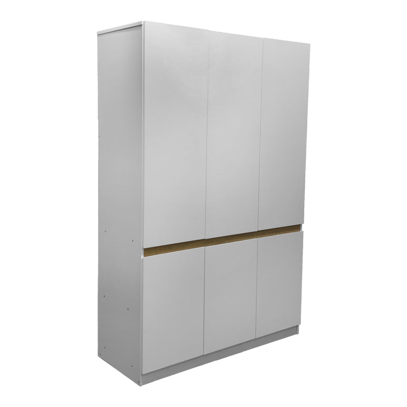 Ντουλάπα τρίφυλλη Merzia pakoworld λευκό με sonoma 120x46.5x183εκ