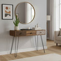 Κονσόλα Boho pakoworld καρυδί με μεταλλικά πόδια 100x50,5x74,5εκ