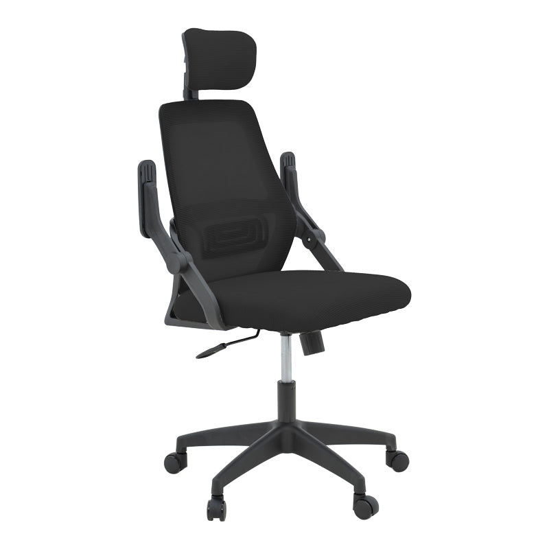 Καρέκλα γραφείου Peja pakoworld mesh ύφασμα μαύρο 58x60x107-117εκ