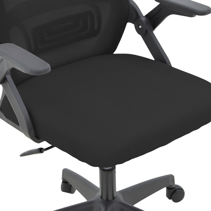 Καρέκλα γραφείου Peja pakoworld mesh ύφασμα μαύρο 58x60x107-117εκ