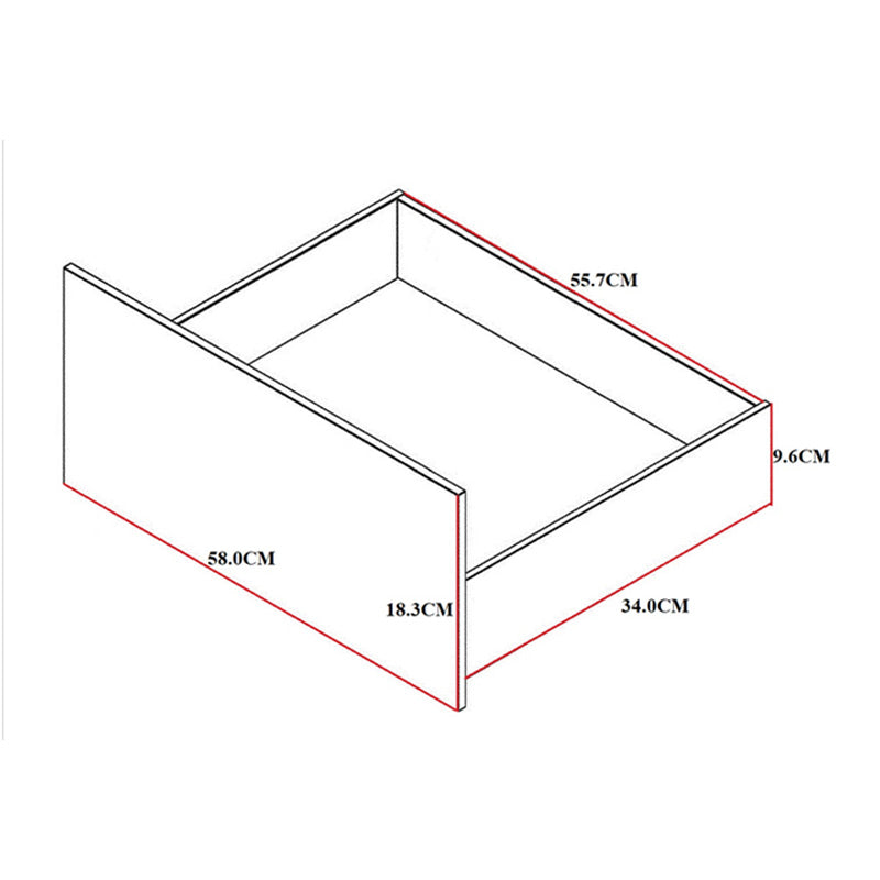 Συρταριέρα Kuanger pakoworld σε λευκή-φυσική απόχρωση 120x40x70εκ