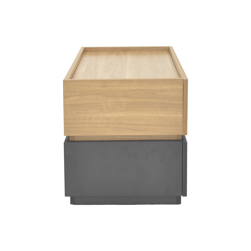 Κομοδίνο Sonlen pakoworld mdf σε sonoma-ανθρακί απόχρωση 60x40x44.5εκ