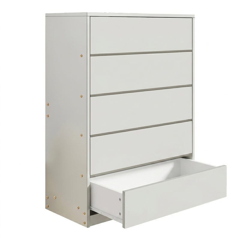 Συρταριέρα Kuanger pakoworld mdf σε λευκή απόχρωση 80x40x109εκ