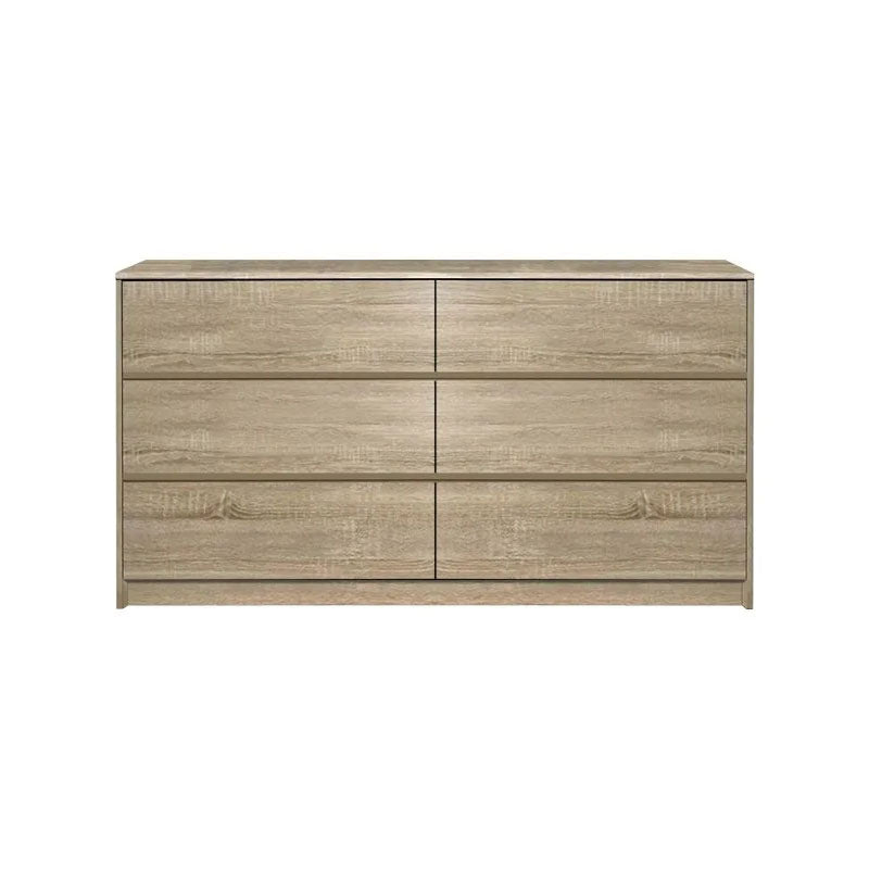 Συρταριέρα Kuanger pakoworld mdf σε φυσική απόχρωση 120x40x70εκ
