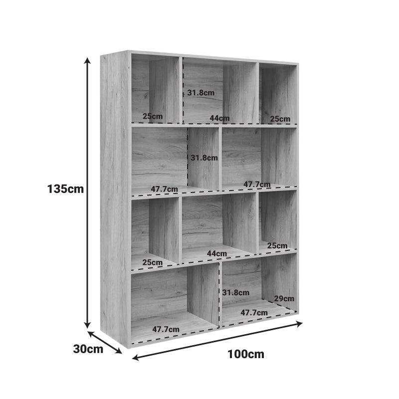 Βιβλιοθήκη Evergin pakoworld mdf σε oak απόχρωση 100x30x135εκ