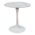 Τραπέζι Balou I pakoworld sintered stone σε λευκό μαρμάρου Φ70x74εκ
