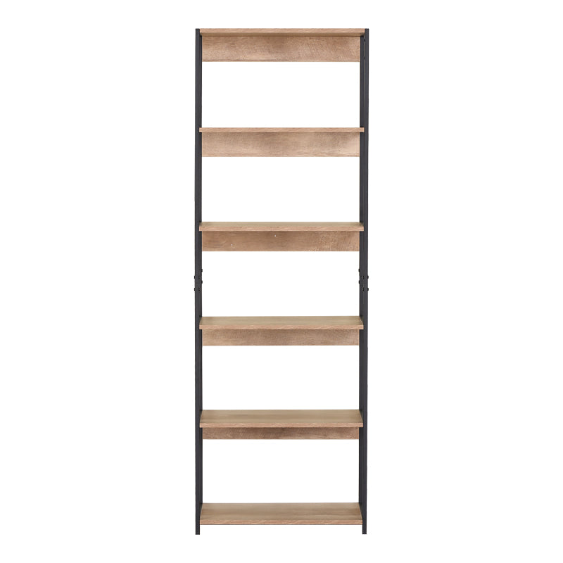 Βιβλιοθήκη Kaliano pakoworld oak-μαύρο μέταλλο 59.5x35x176.5εκ