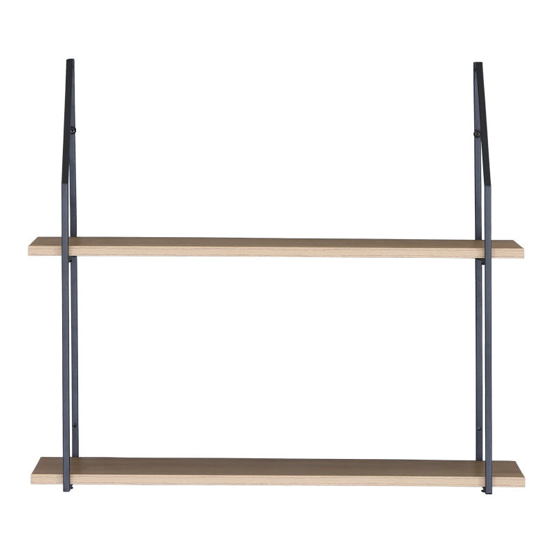 Ραφιέρα τοίχου Fema pakoworld oak με μαύρο μέταλλο 60x20x52εκ
