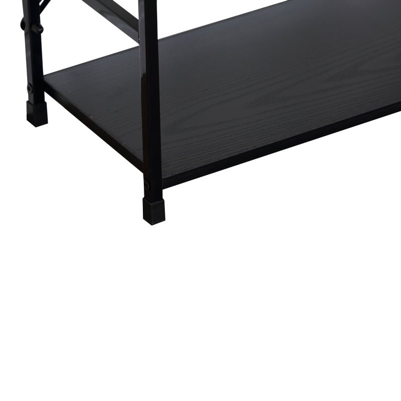 Βιβλιοθήκη-ραφιέρα Manlo pakoworld μαύρο μέταλλο 58.6x23.5x80εκ