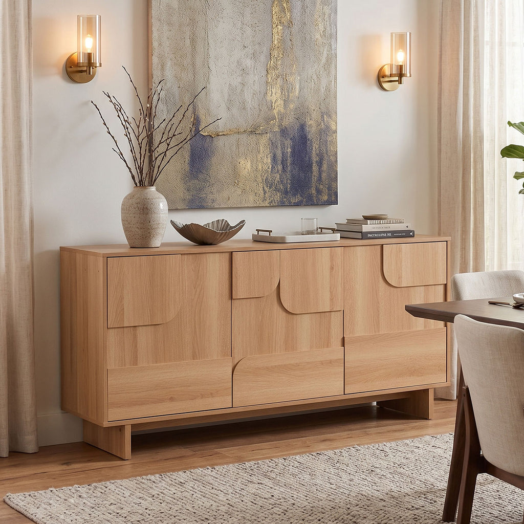 Μπουφές Jenfia 4Life mdf σε φυσική απόχρωση 150x39x75,5εκ