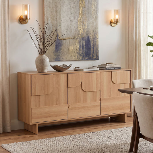 Μπουφές Jenfia 4Life mdf σε φυσική απόχρωση 150x39x75,5εκ