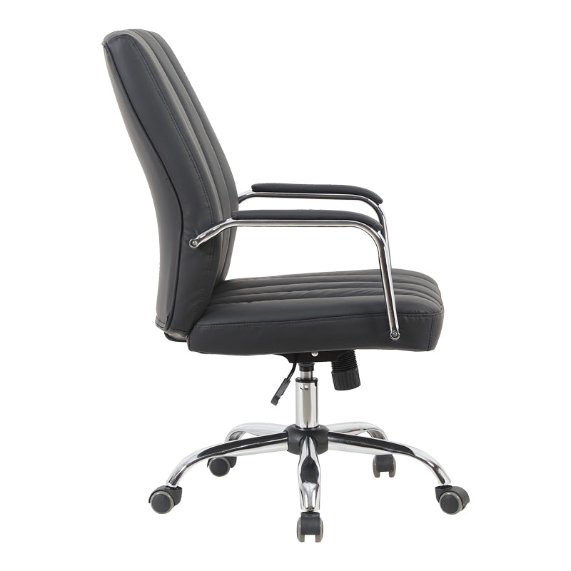 Καρέκλα γραφείου διευθυντή Mido pakoworld pu μαύρο 58x71x100-106εκ