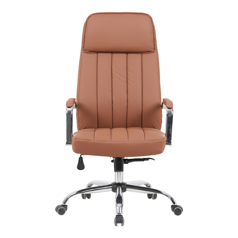Καρέκλα γραφείου διευθυντή Morales pakoworld pu καφέ 60x70x118-124εκ