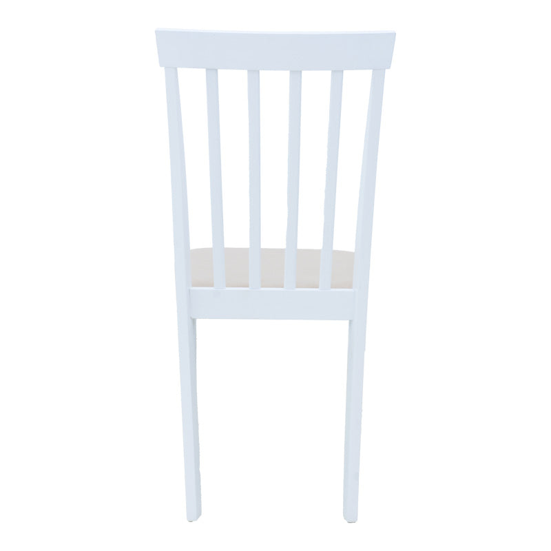 Καρέκλα Houston pakoworld rubberwood σε λευκή απόχρωση 40x49x94εκ