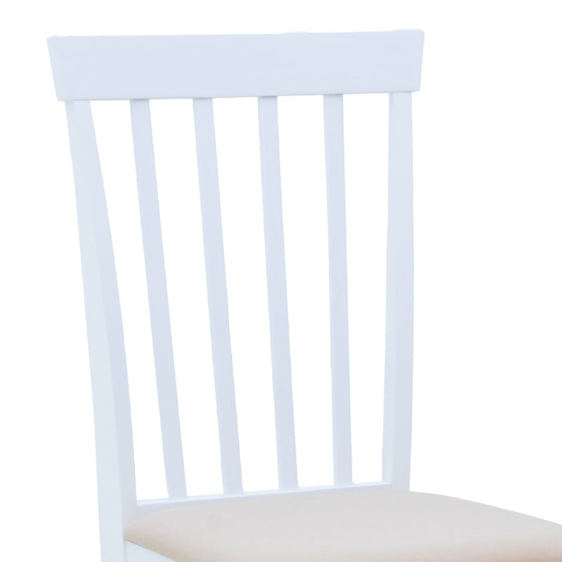 Καρέκλα Houston pakoworld rubberwood σε λευκή απόχρωση 40x49x94εκ