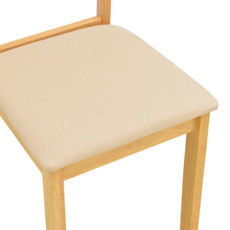 Καρέκλα Dallan pakoworld rubberwood σε φυσική απόχρωση 40x47.5x89εκ