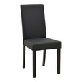 Καρέκλα Zeben pakoworld μαύρο PU με πόδι μαύρο rubberwood 43,5x55,5x93,5εκ