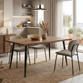 Τραπέζι Neve pakoworld MDF καρυδί-πόδι μεταλλικό μαύρο 140x80x75εκ