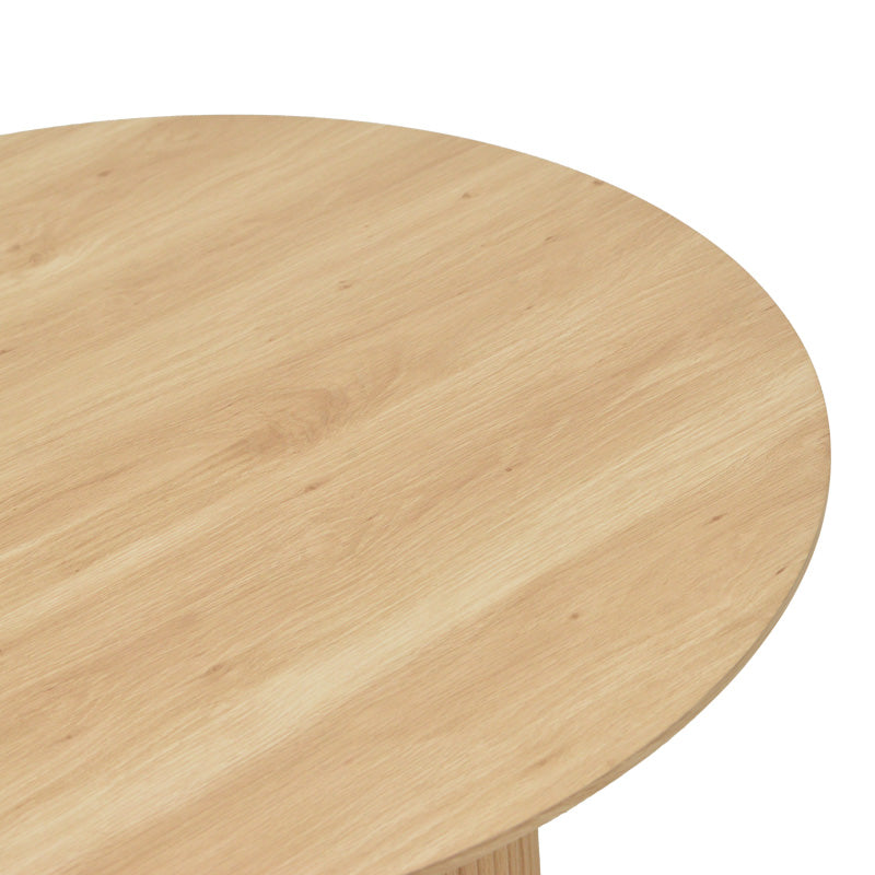 Τραπέζι σαλονιού Opols pakoworld mdf σε φυσική απόχρωση Φ90x42εκ
