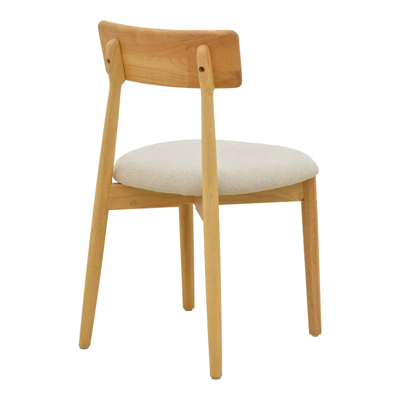 Καρέκλα Tullo pakoworld rubberwood σε φυσική απόχρωση 46x45x78εκ