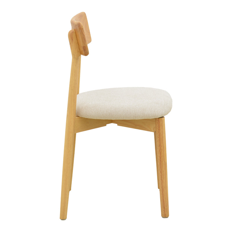 Καρέκλα Tullo pakoworld rubberwood σε φυσική απόχρωση 46x45x78εκ