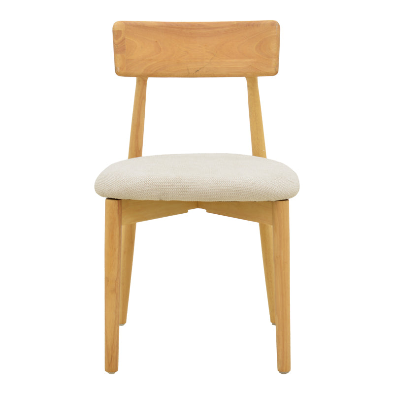Καρέκλα Tullo pakoworld rubberwood σε φυσική απόχρωση 46x45x78εκ