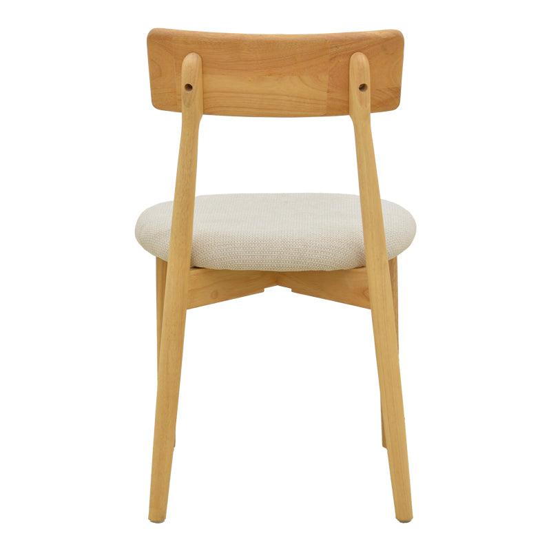 Καρέκλα Tullo pakoworld rubberwood σε φυσική απόχρωση 46x45x78εκ