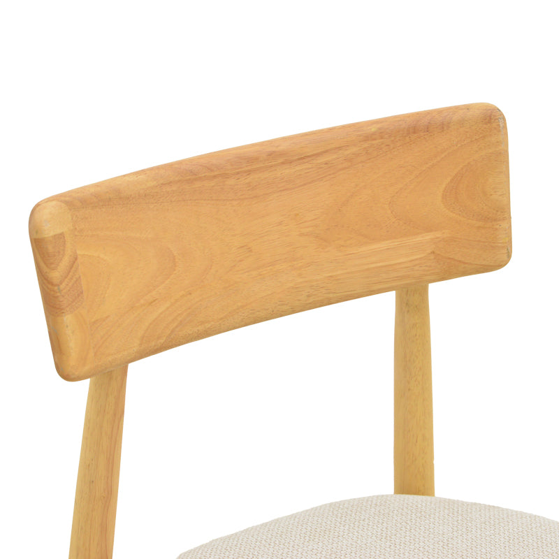 Καρέκλα Tullo pakoworld rubberwood σε φυσική απόχρωση 46x45x78εκ