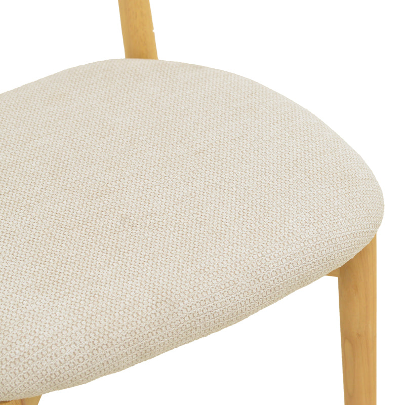 Καρέκλα Tullo pakoworld rubberwood σε φυσική απόχρωση 46x45x78εκ