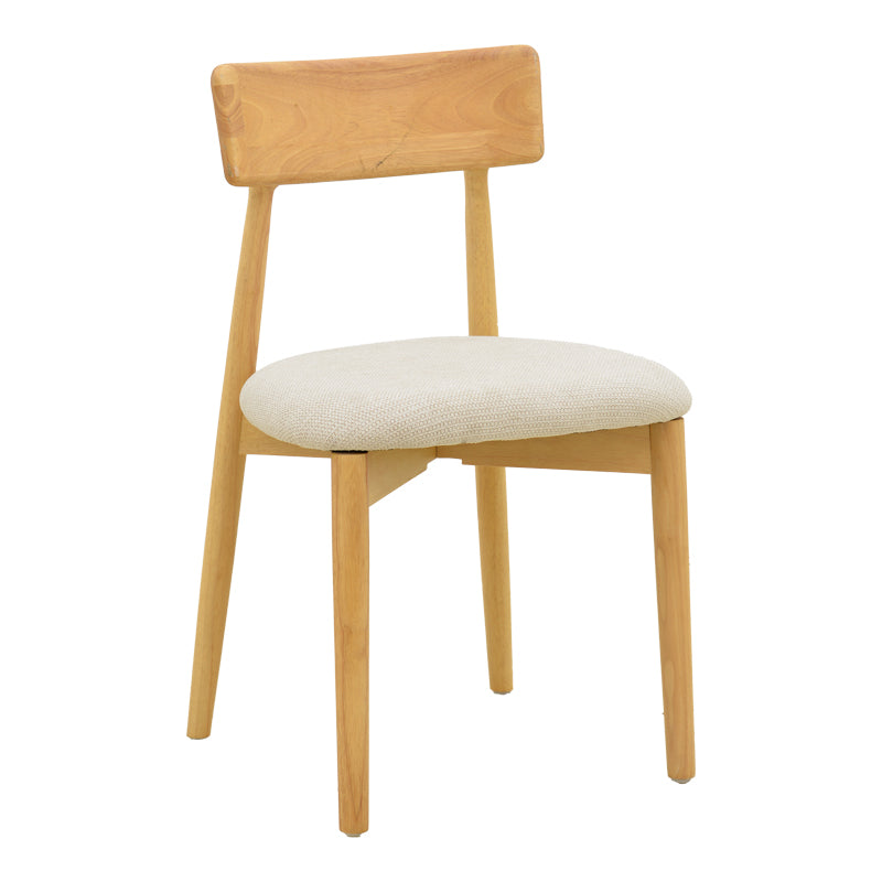 Καρέκλα Tullo pakoworld rubberwood σε φυσική απόχρωση 46x45x78εκ