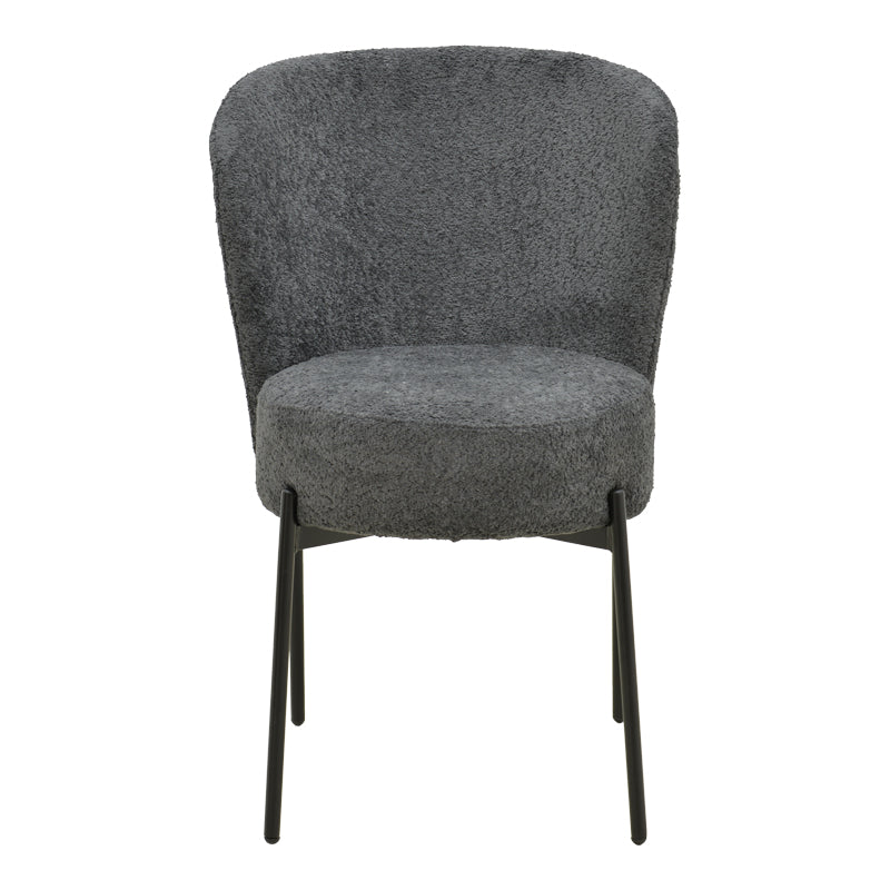 Καρέκλα Houlian pakoworld ανθρακί ύφασμα-πόδι μαύρο μέταλλο 44x66x89εκ