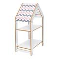 Ραφιέρα τ. Montessori Zoilen pakoworld λευκό-ροζ mdf 50x30x80εκ