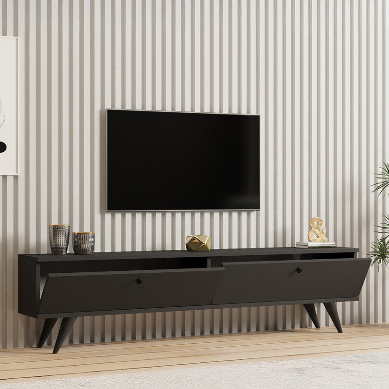 Έπιπλο τηλεόρασης Jate pakoworld σε ανθρακί απόχρωση 160x25x40εκ