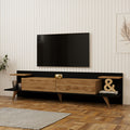 Έπιπλο τηλεόρασης Astry pakoworld oak με ανθρακί 180x36,8x45εκ