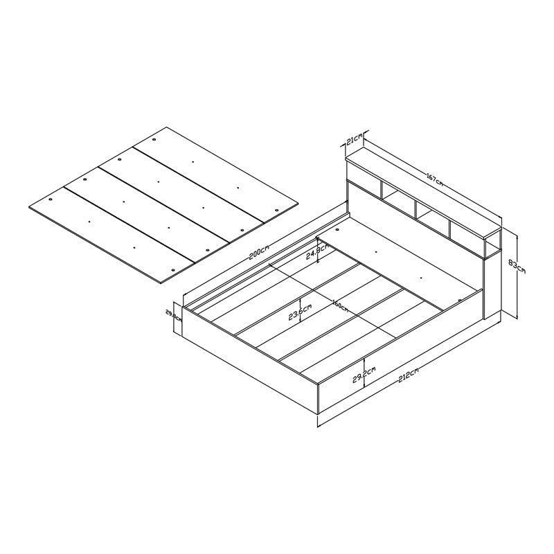 Κρεβάτι OLYMPUS pakoworld χρώμα castillo-toro 160x200εκ